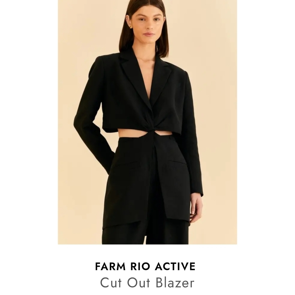 FARM Rio Black Cut Out Blazer